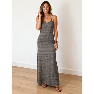 Toad&Co Long Island Maxi Dress Womens Size Small Shelf Bra Organic Cotton Tencel